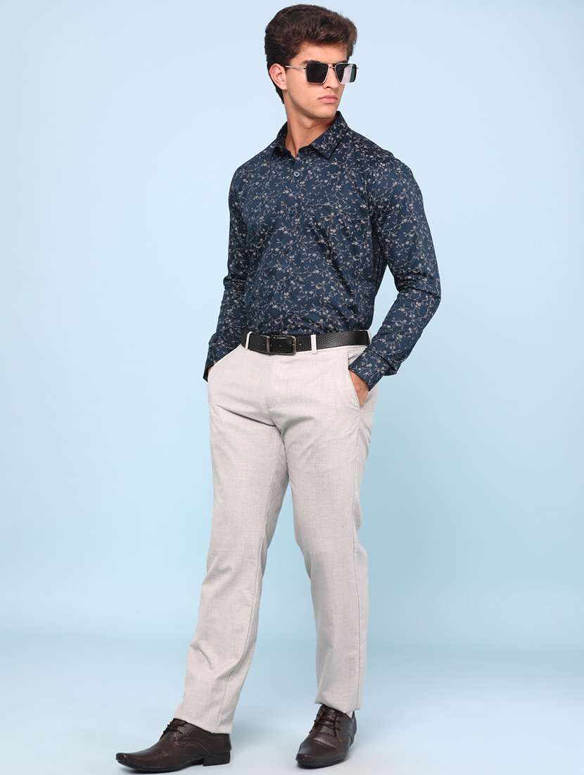 men teal cotton casual shirt - 22175067 -  Standard Image - 5