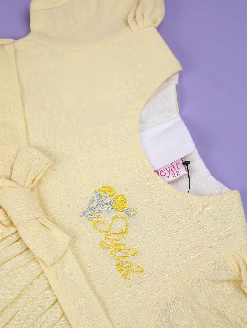 yellow cotton frock - 22175105 -  Standard Image - 3