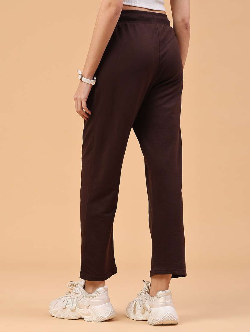women solid mid rise track pant - 22175108 -  Standard Image - 3