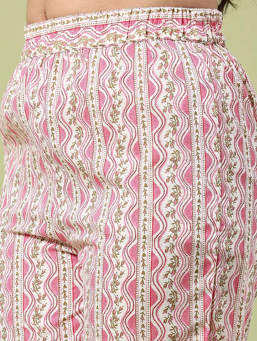 women printed three quarter sleeve kurta pant with dupatta set - 22175109 -  Standard Image - 5