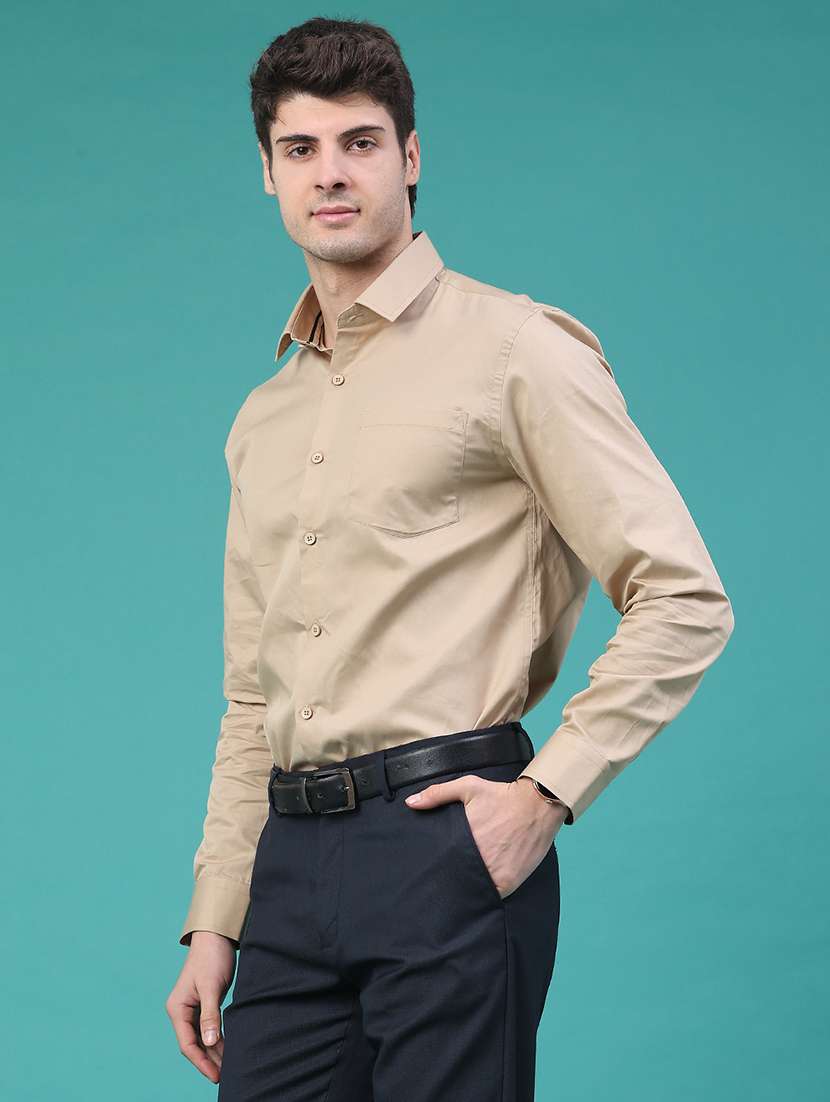 men solid long sleeve slim fit formal shirt - 22175291 -  Standard Image - 3