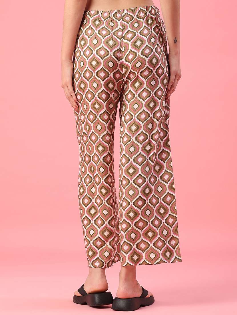women printed mid rise palazzo - 22175330 -  Standard Image - 3