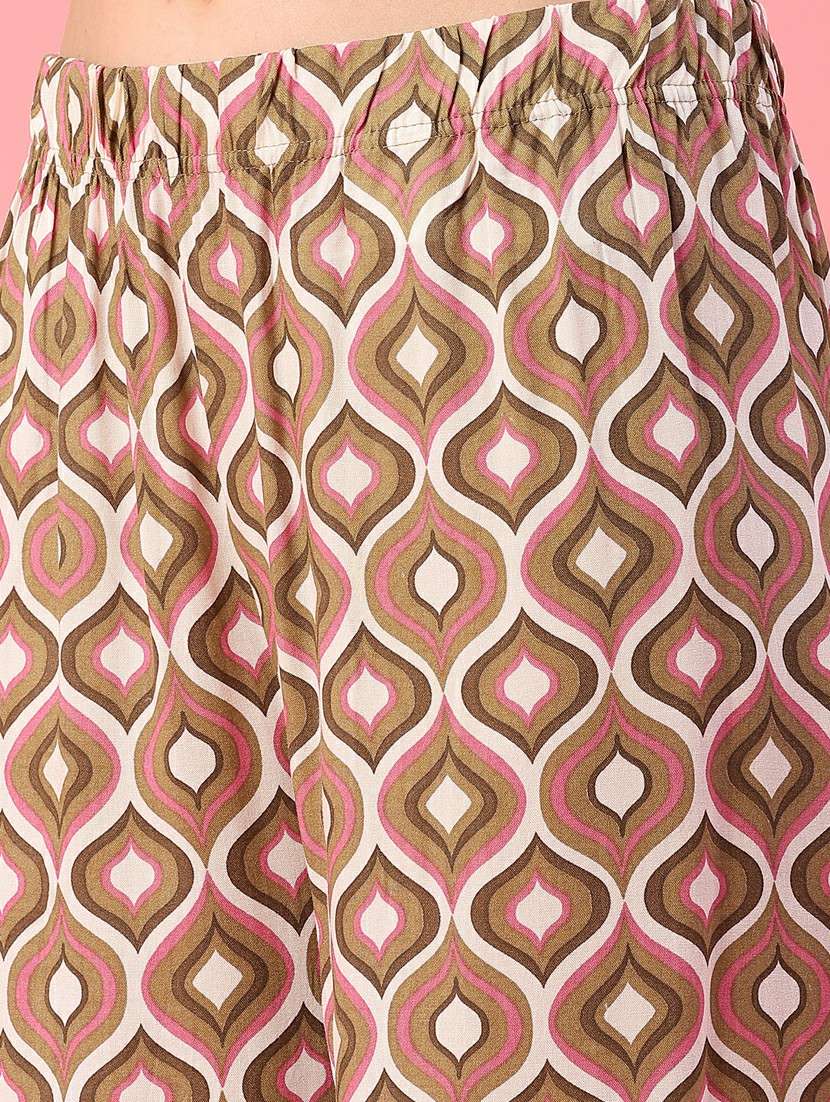 women printed mid rise palazzo - 22175330 -  Standard Image - 5