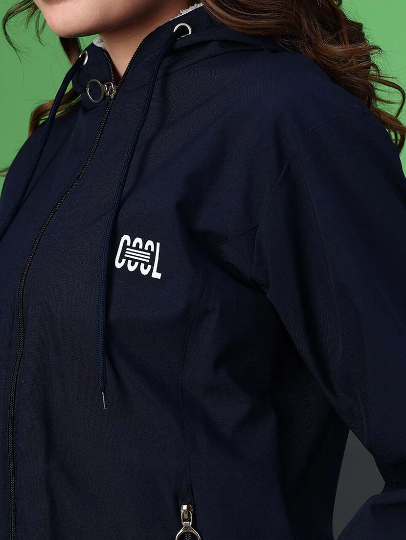 women solid long sleeve hooded quilted jacket - 22175339 -  Standard Image - 5