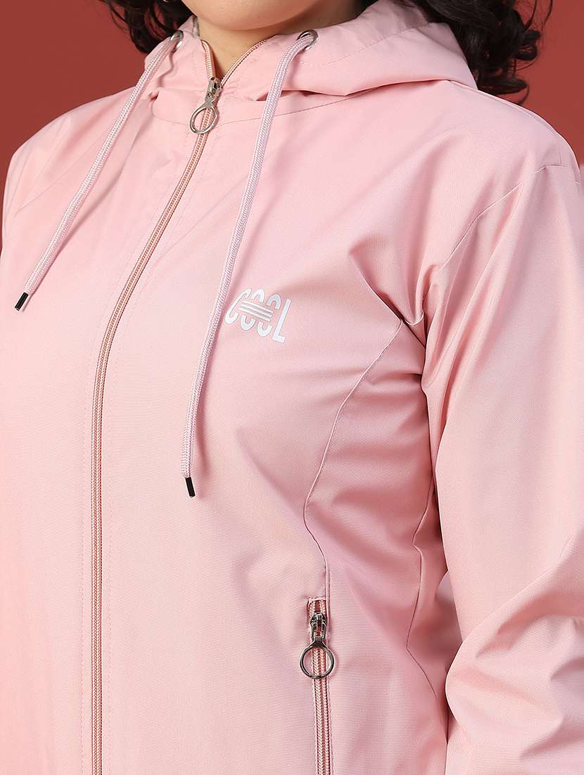 women solid long sleeve hooded sweatshirt - 22175340 -  Standard Image - 5