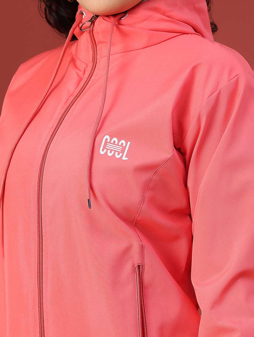 women solid long sleeve hooded sweatshirt - 22175342 -  Standard Image - 5