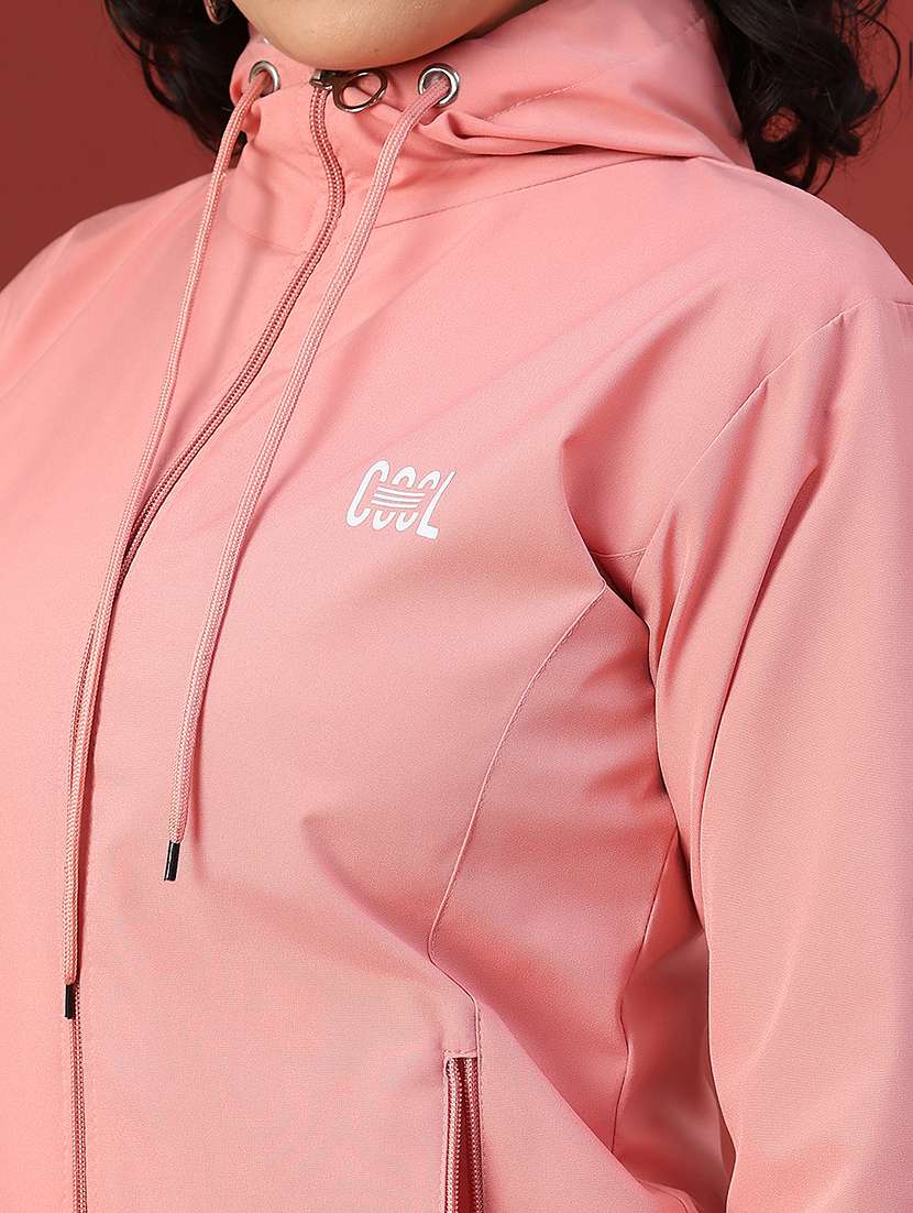 women solid long sleeve hooded sweatshirt - 22175347 -  Standard Image - 5