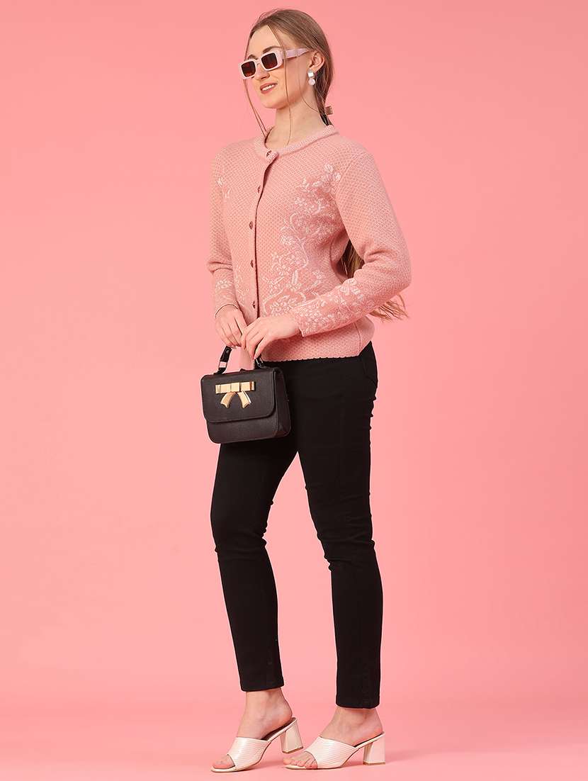 women self design long sleeve cardigan - 22175371 -  Standard Image - 5