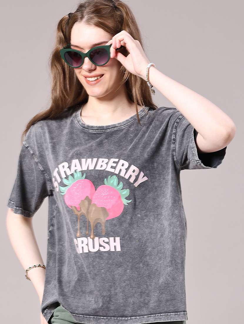 women printed short sleeve t-shirt