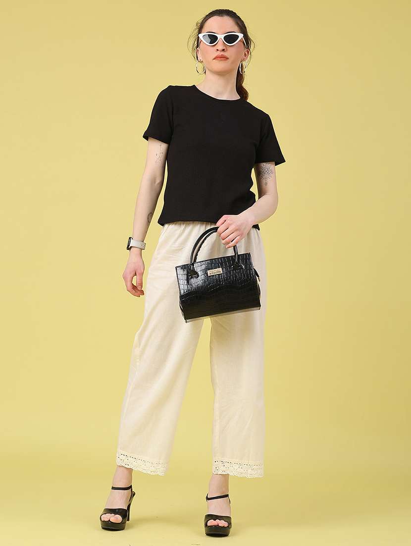 black cotton regular tshirt - 22175423 -  Standard Image - 5