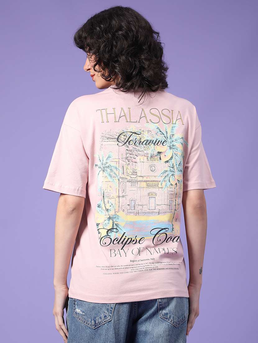 women printed short sleeve oversized t-shirt - 22175443 -  Standard Image - 3