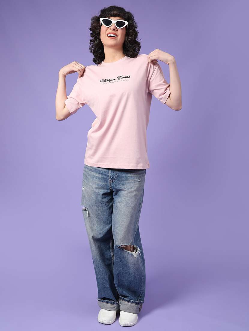 women printed short sleeve oversized t-shirt - 22175443 -  Standard Image - 5