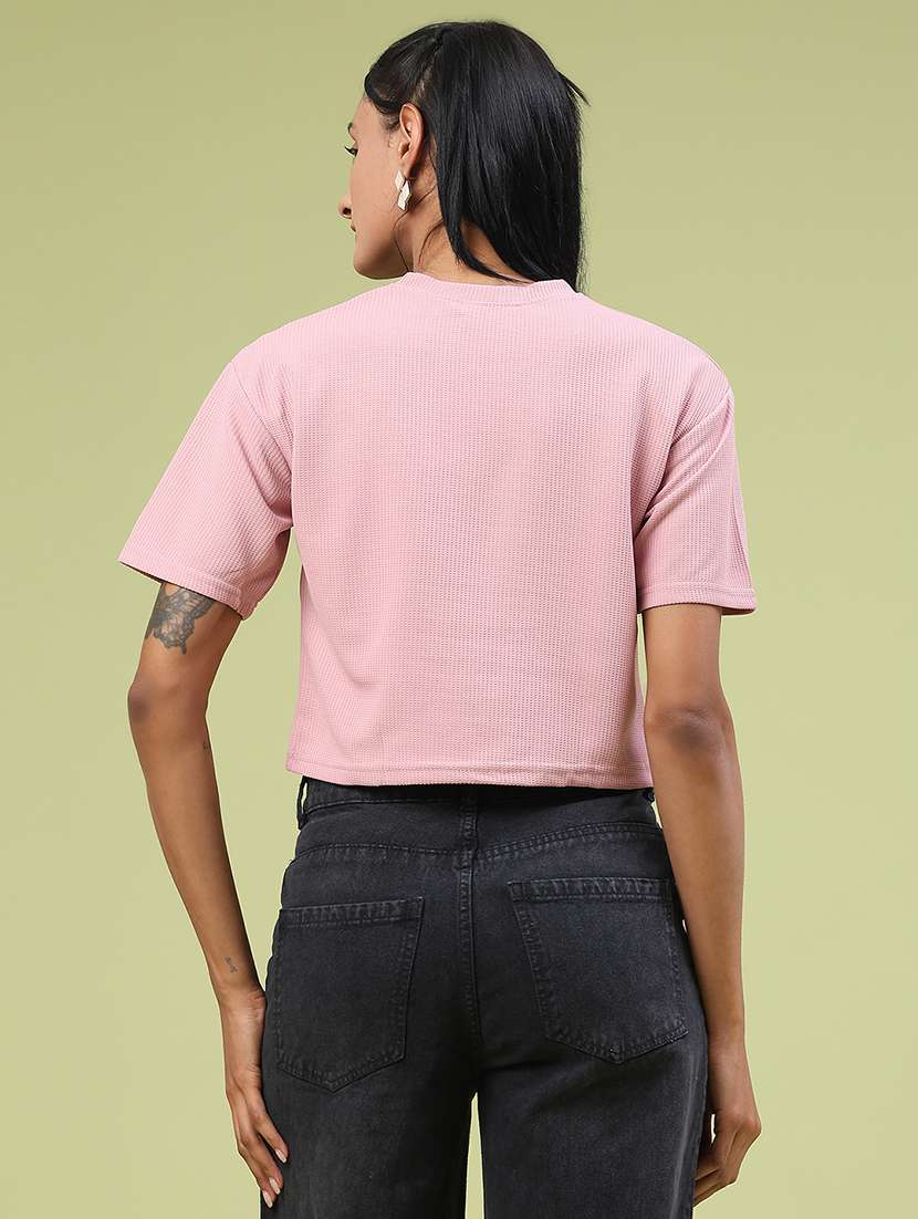 women solid short sleeve t-shirt - 22175458 -  Standard Image - 3