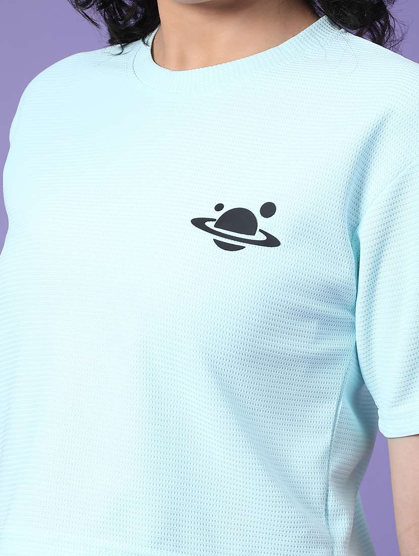 women solid short sleeve crop t-shirt - 22175460 -  Standard Image - 5