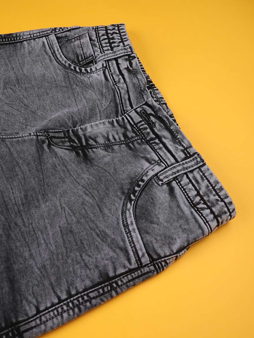 boys solid mid rise cargo - 22175505 -  Standard Image - 3