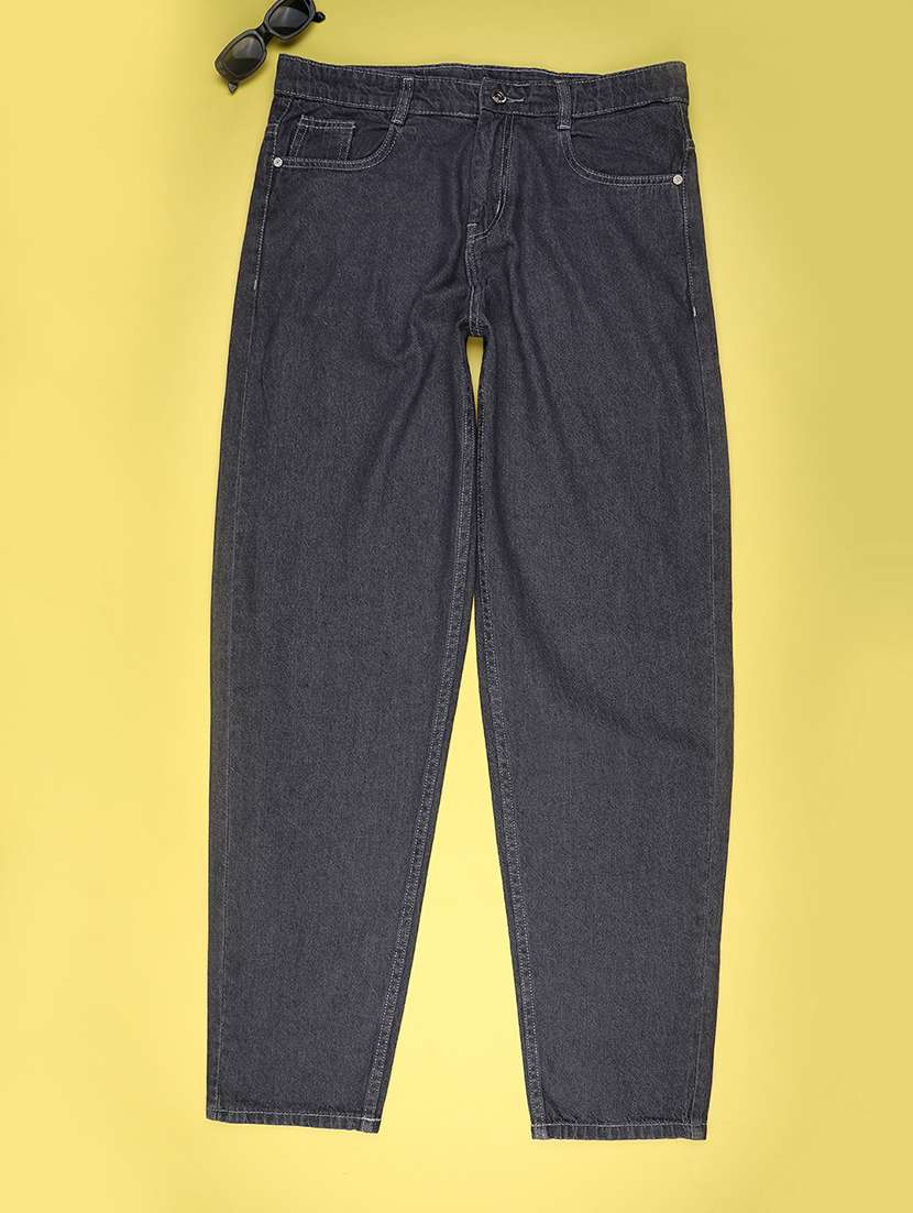 boys solid mid rise realxed fit jean