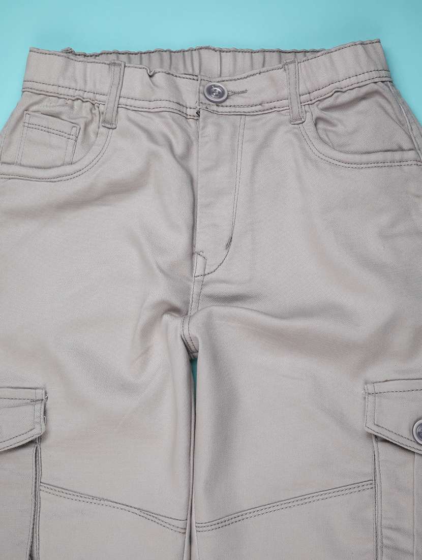 girls solid mid rise cargo - 22175531 -  Standard Image - 3