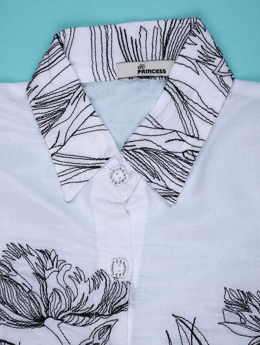 girls embroidered short sleeve top - 22175561 -  Standard Image - 3