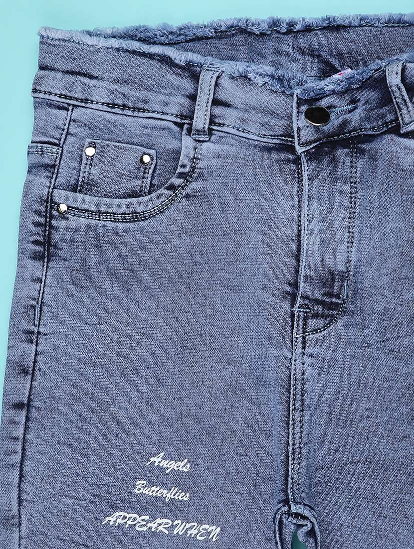 Girls Solid Md Rise Bootcut Jeans - 22175567 -  Standard Image - 3