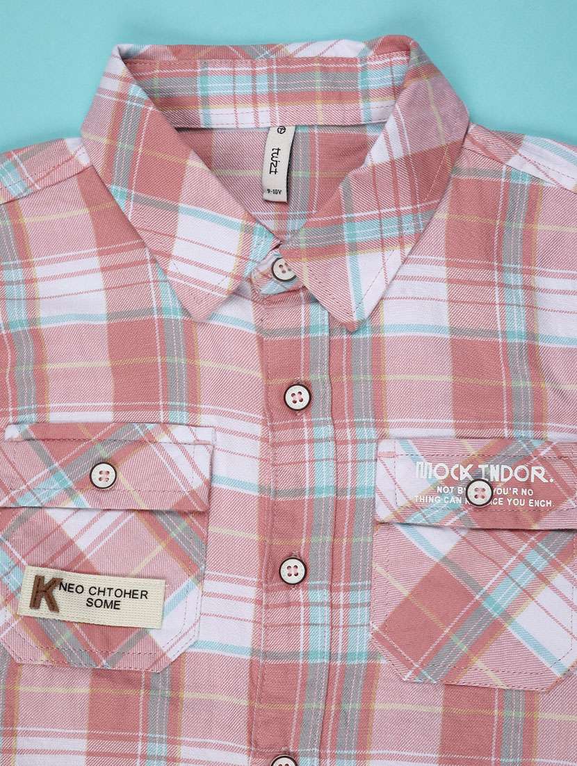 boys checkered collared long sleeve shirt - 22175582 -  Standard Image - 3