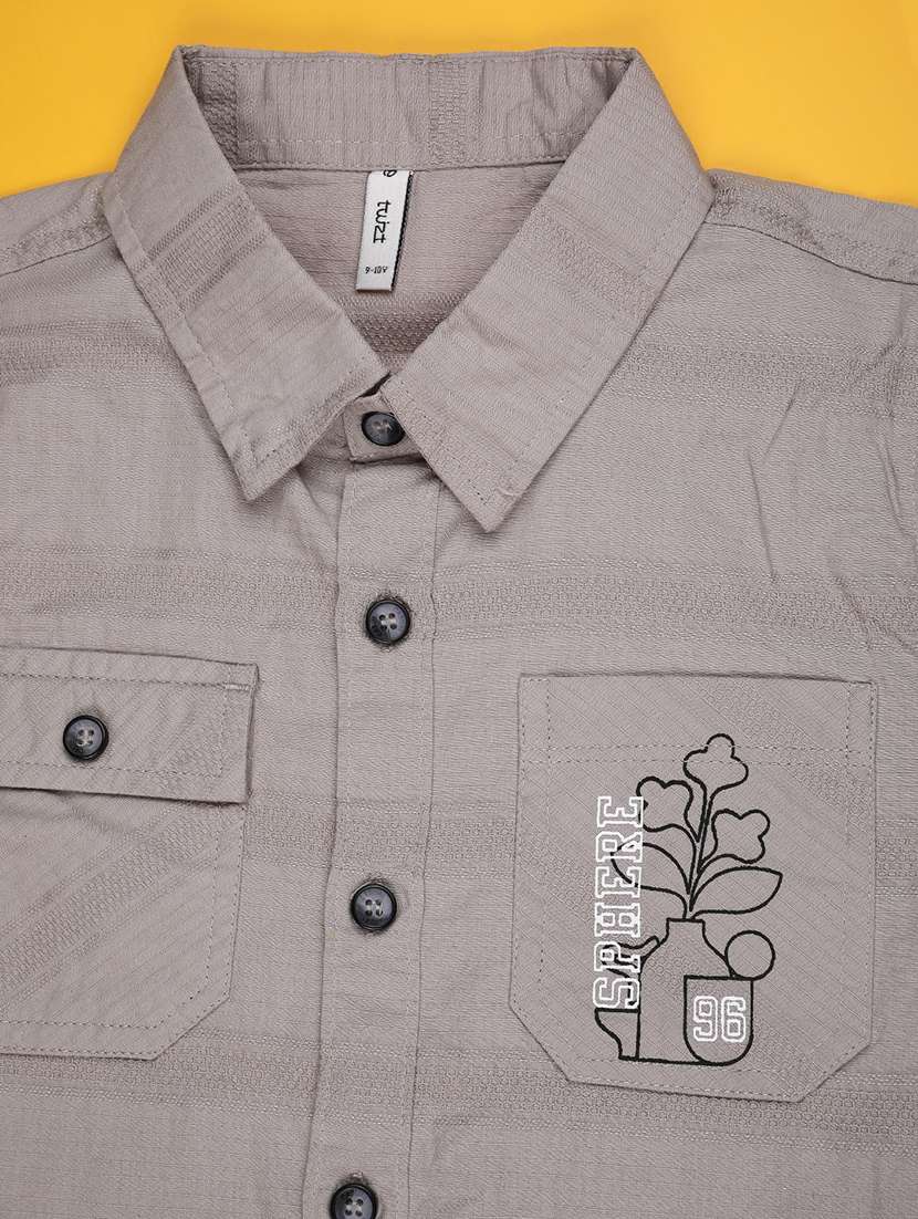 boys printed collared short sleeve shirt - 22175599 -  Standard Image - 3