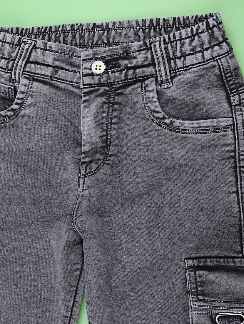 boys washed mid rise cargo pant - 22175683 -  Standard Image - 3