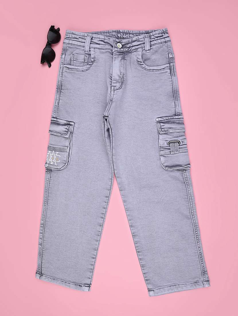 boys washed mid rise cargo pant