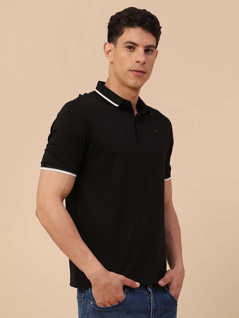 men solid short sleeves polo t-shirt - 22175834 -  Standard Image - 3