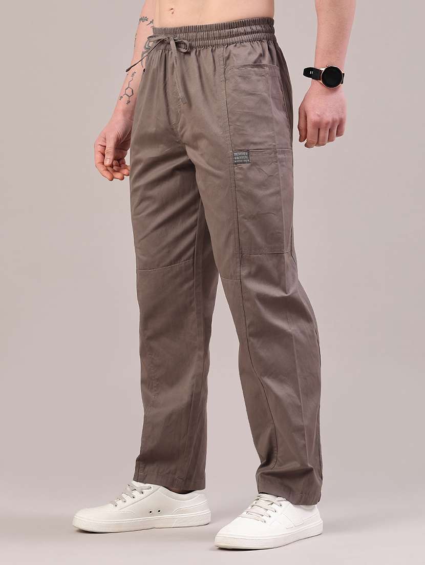 men solid mid rise regular fit cargo  - 22175854 -  Standard Image - 3