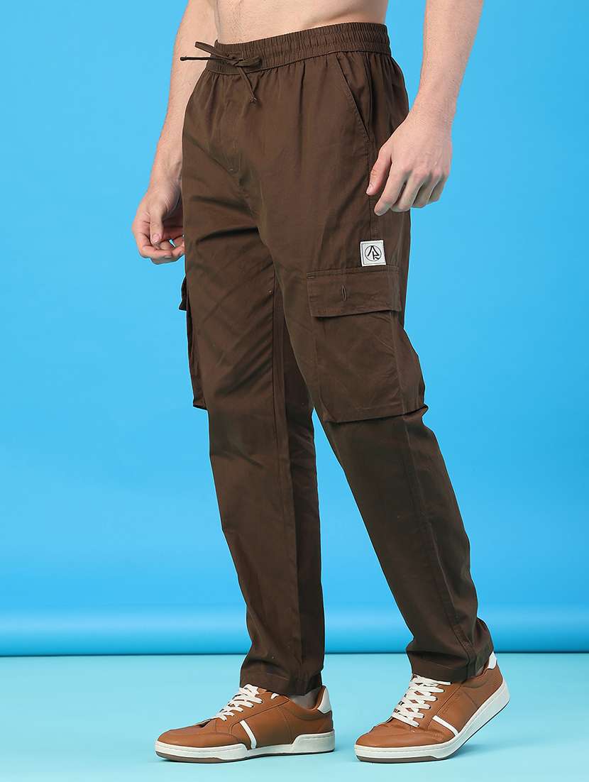men solid mid rise regular fit cargo - 22175856 -  Standard Image - 3