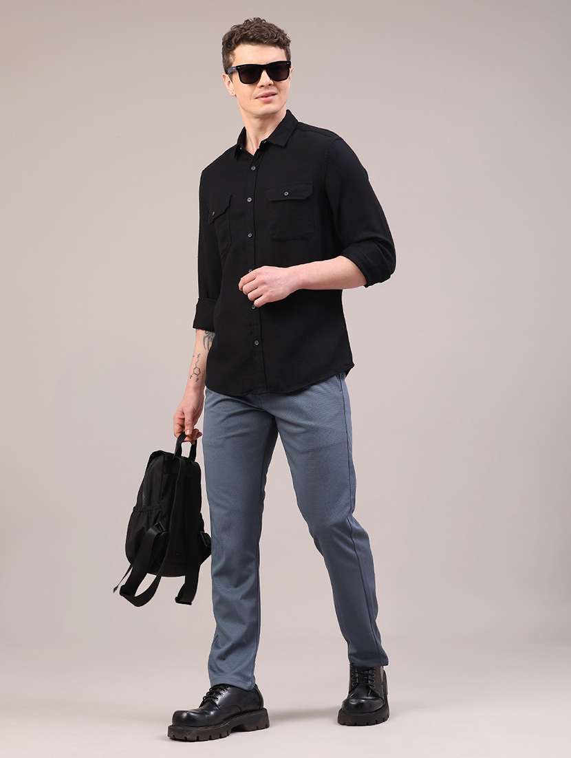 men solid long sleeve regular fit casual shirt - 22175883 -  Standard Image - 5