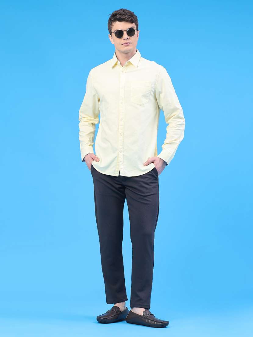 men solid long sleeve regular fit casual shirt - 22175885 -  Standard Image - 5