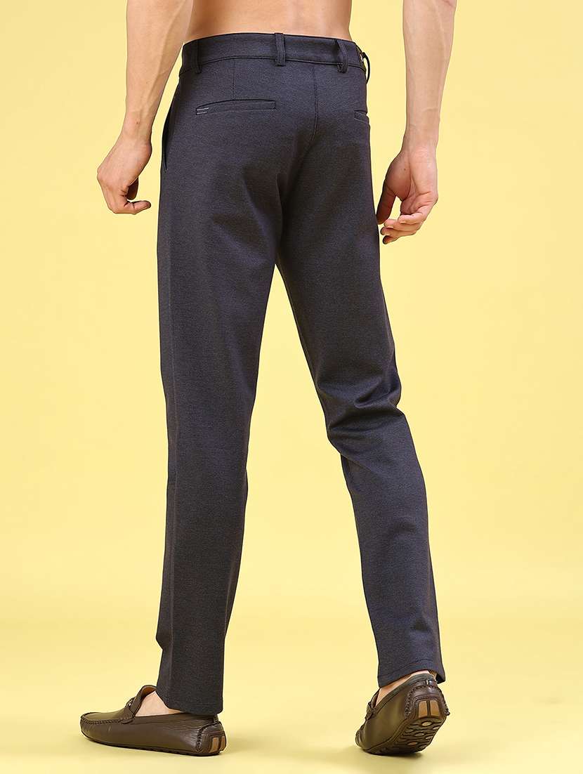 men solid mid rise chinos casual trouser - 22176088 -  Standard Image - 3