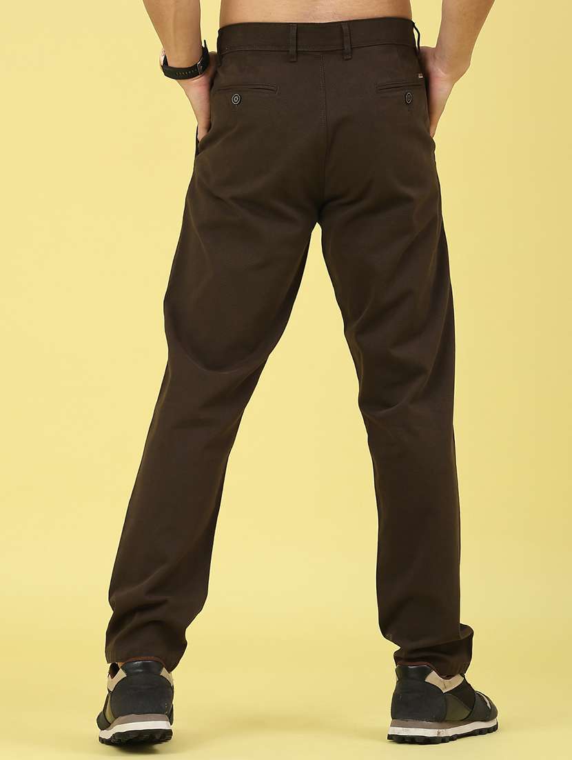 men solid mid rise chino - 22176099 -  Standard Image - 3