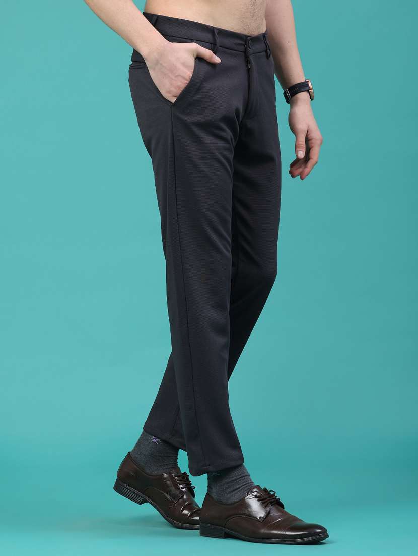men solid mid rise chinos casual trouser - 22176133 -  Standard Image - 3