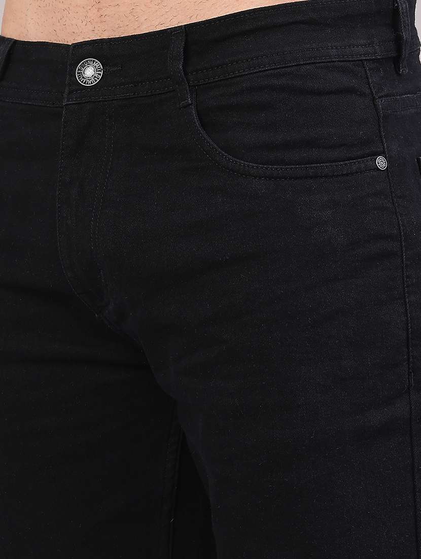 men plain mid rise full length tapered jeans - 22176174 -  Standard Image - 5