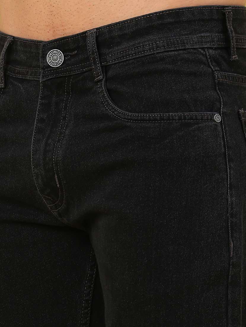 men plain mid rise full length tapered jeans - 22176186 -  Standard Image - 5