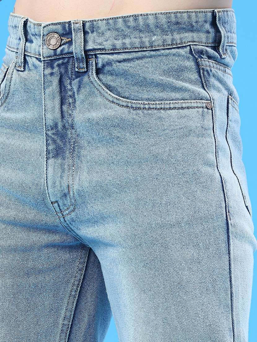 men washed mid rise full length straight jeans - 22176194 -  Standard Image - 5