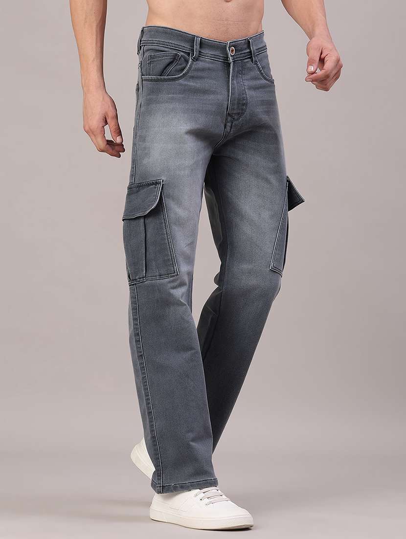 men washed mid rise relaxed fit cargo - 22176203 -  Standard Image - 3