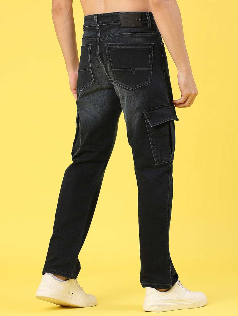 men washed mid rise regular fit cargo - 22176205 -  Standard Image - 3
