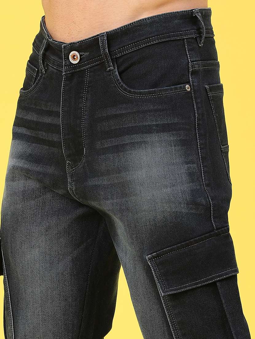 men washed mid rise regular fit cargo - 22176205 -  Standard Image - 5