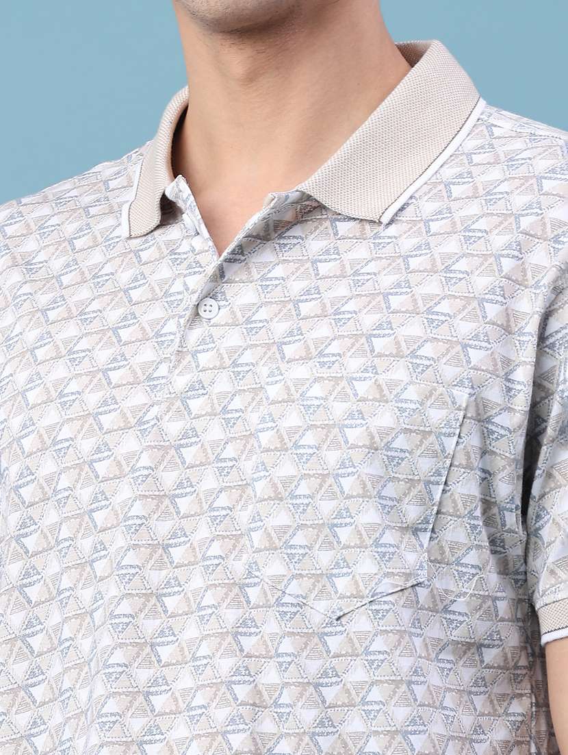 men printed short sleeve regular fit polo t-shirt - 22176251 -  Standard Image - 3