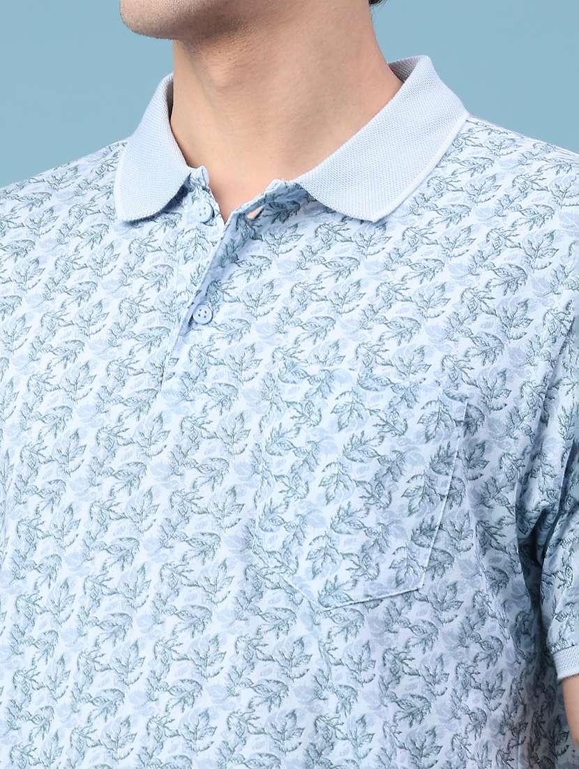 men printed short sleeve regular fit polo t-shirt - 22176254 -  Standard Image - 3