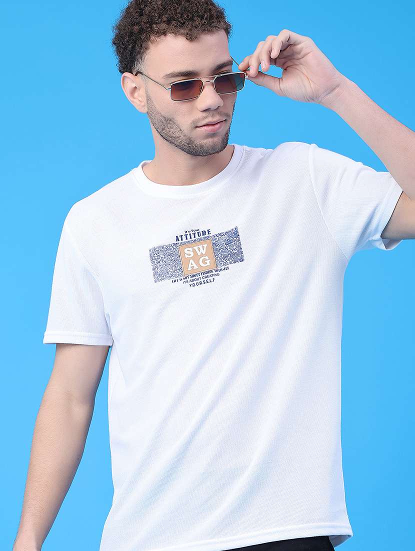 men printed short sleeve regular fit t-shirt