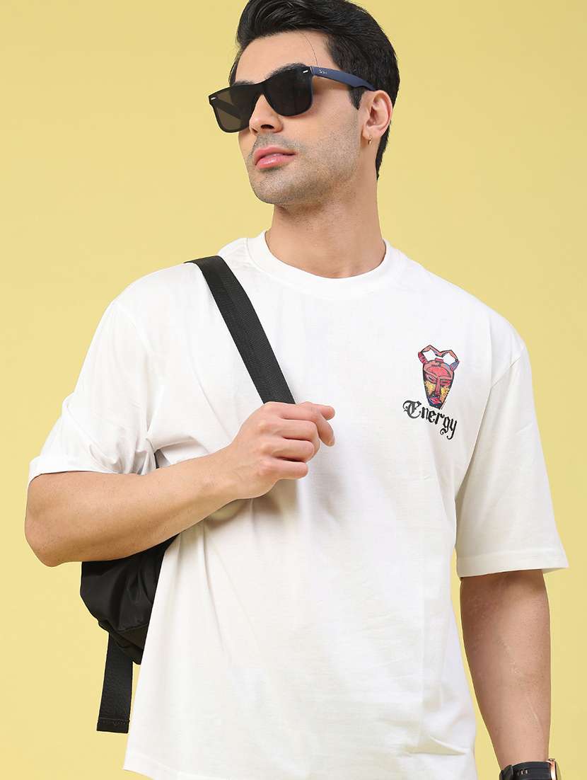 men printed short sleeve loose fit t-shirt