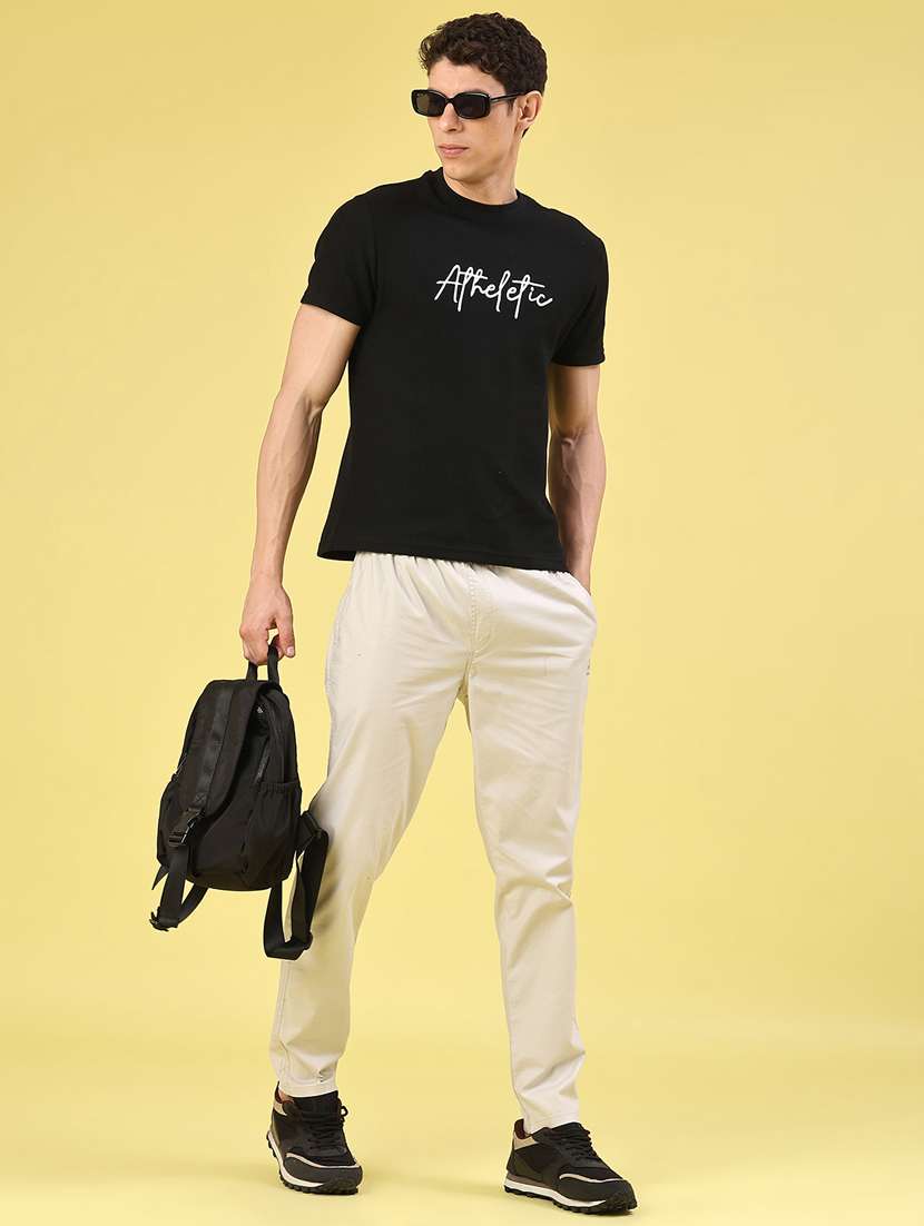 men typographic short sleeve slim fit t-shirt - 22176267 -  Standard Image - 3