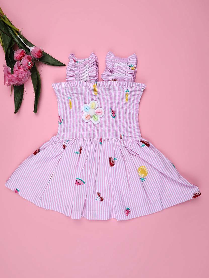 girls checkered sleeveless fit & flare dress