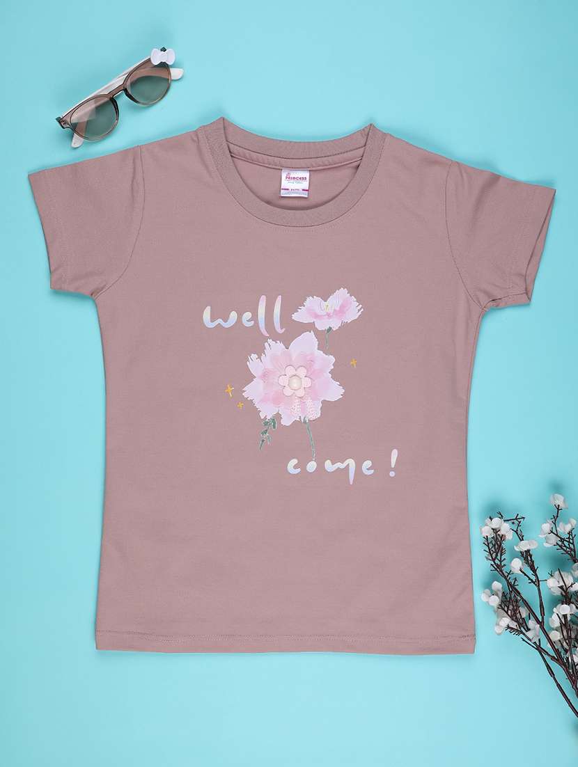 girls printed short sleeve tee