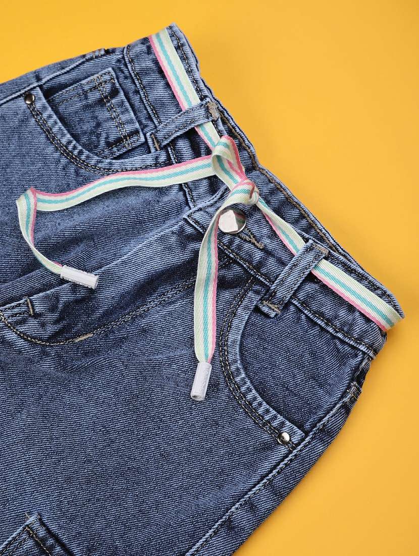 boys denim blue cargo regular fit - 22176415 -  Standard Image - 3