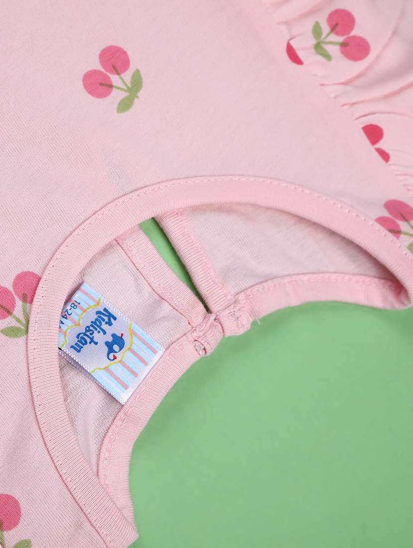 girls printed ruffle sleeve fit & flare dress - 22176469 -  Standard Image - 3